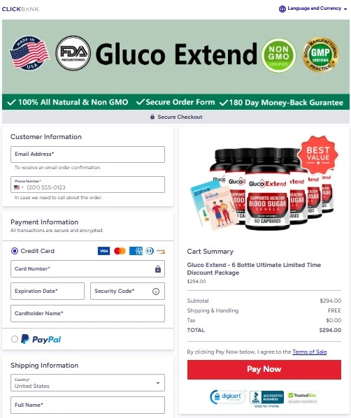 Glucoextend Order